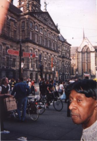 the king checking out the action in amsterdam